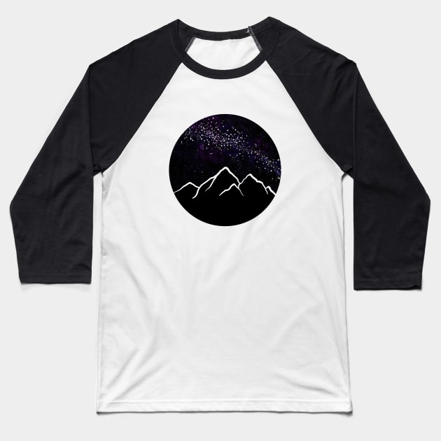 Night court - milky way Baseball T-Shirt by Ranp